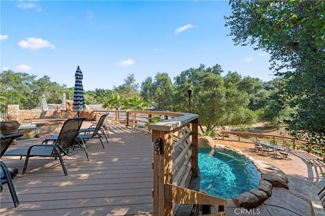 view of wooden terrace