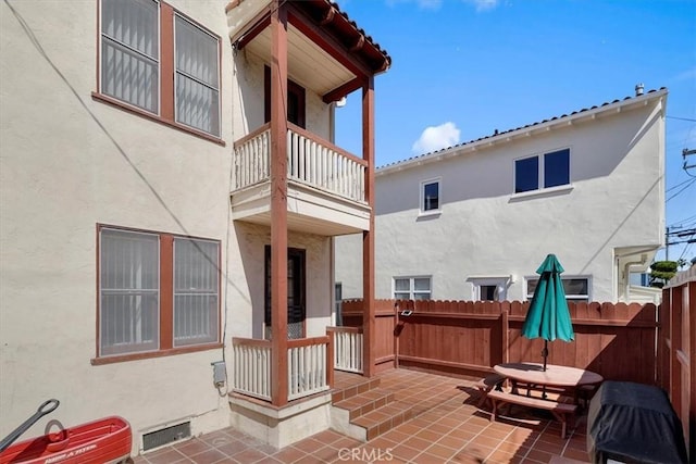 308 Catalina Ave, Avalon, CA 90704 - view of patio with a balcony and fence