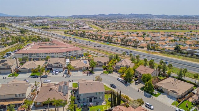 27669 Bluff Vista Way, Menifee, CA 92584 - aerial view featuring a mountain view and a residential view