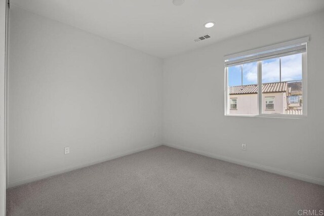 8624 Amherst St, Santee, CA 92071 - carpeted spare room featuring recessed lighting, visible vents, and baseboards
