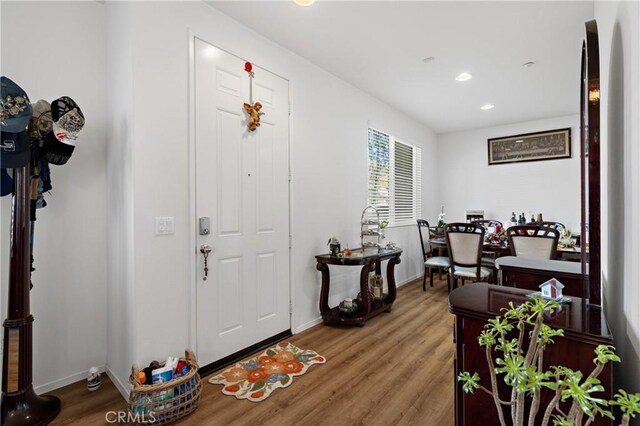 27571 Darrington Ave Unit 2, Murrieta, CA 92562 - foyer featuring light wood finished floors and recessed lighting