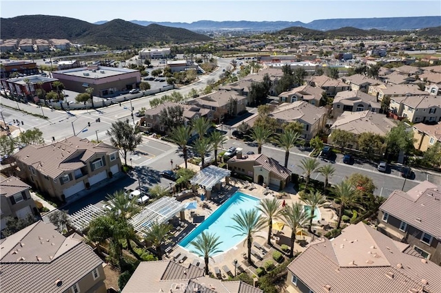 27571 Darrington Ave Unit 2, Murrieta, CA 92562 - aerial view of residential area with a pool and mountains