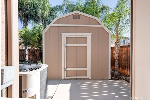 26718 Cactus Creek Way, Menifee, CA 92586 - view of shed with fence and cooling unit