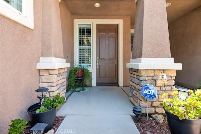 26718 Cactus Creek Way, Menifee, CA 92586 - entrance to property with stucco siding and stone siding