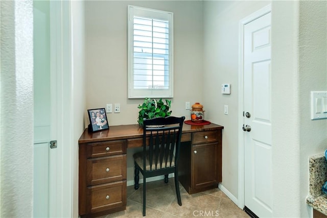 26718 Cactus Creek Way, Menifee, CA 92586 - office area featuring baseboards and light tile patterned floors