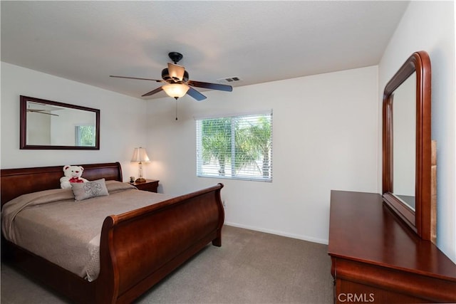 26718 Cactus Creek Way, Menifee, CA 92586 - bedroom with light colored carpet, baseboards, and a ceiling fan