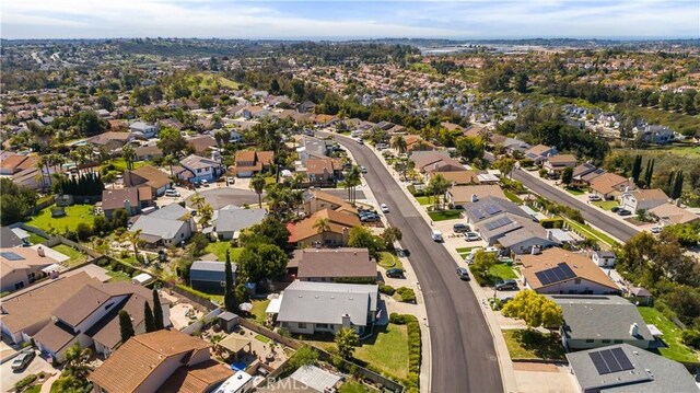 bird's eye view with a residential view