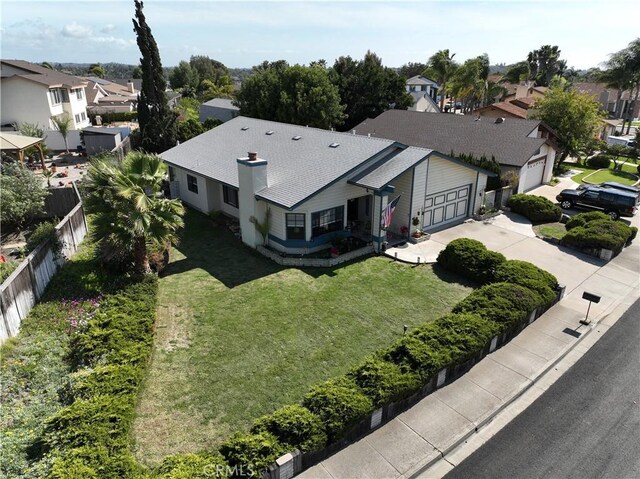 drone / aerial view featuring a residential view