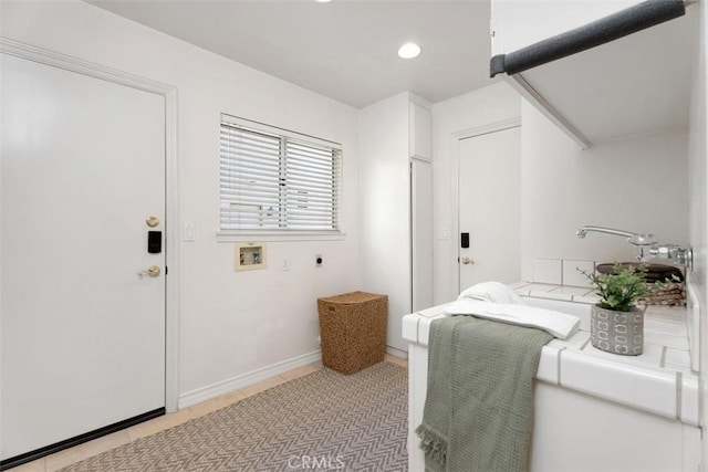 29211 Alfieri St, Laguna Niguel, CA 92677 - washroom with electric dryer hookup, hookup for a washing machine, and recessed lighting