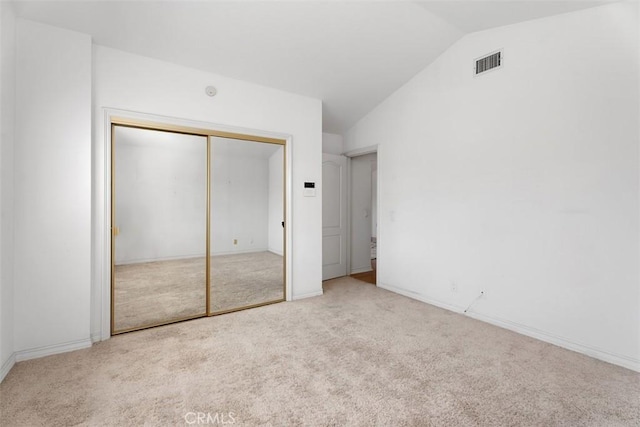 29211 Alfieri St, Laguna Niguel, CA 92677 - unfurnished bedroom with carpet, vaulted ceiling, and a closet