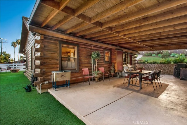 view of patio / terrace with outdoor dining area and area for grilling