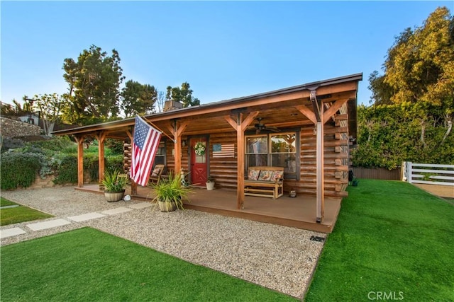 view of patio with fence