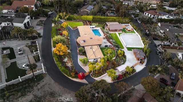 aerial view featuring a residential view