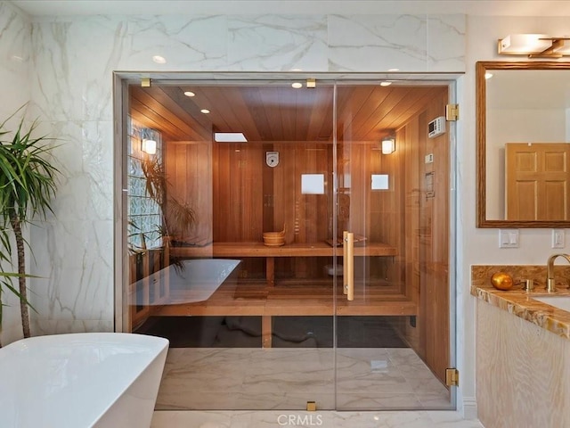 2080 Saint Louis Ave, Signal Hill, CA 90755 - view of sauna / steam room with marble finish floor