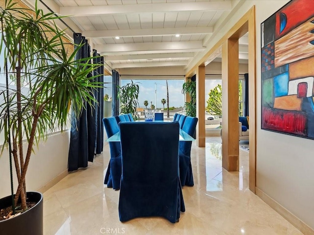 2080 Saint Louis Ave, Signal Hill, CA 90755 - sunroom / solarium featuring beam ceiling