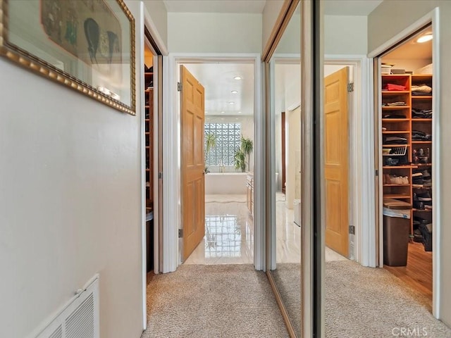 2080 Saint Louis Ave, Signal Hill, CA 90755 - hall featuring recessed lighting, visible vents, and carpet floors