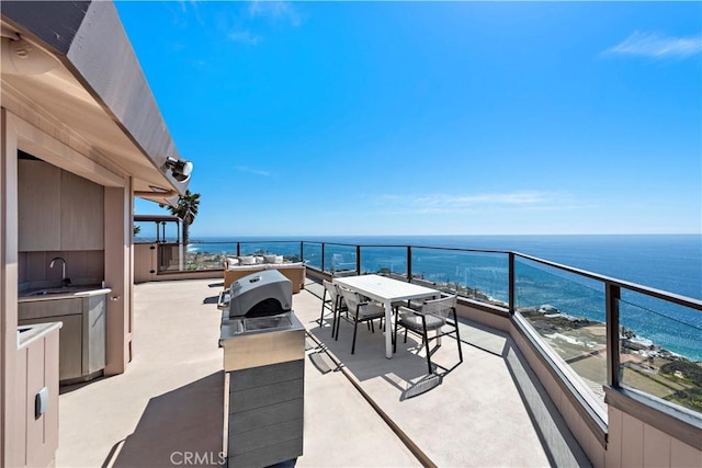 15 Vista De Catalina N, Laguna Beach, CA 92651 - balcony with a water view and a sink