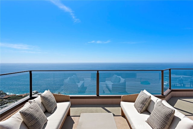 15 Vista De Catalina N, Laguna Beach, CA 92651 - balcony with an outdoor living space and a water view