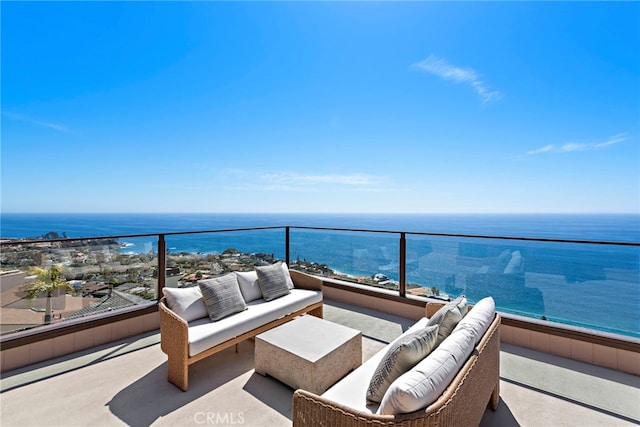 15 Vista De Catalina N, Laguna Beach, CA 92651 - balcony featuring an outdoor living space and a water view