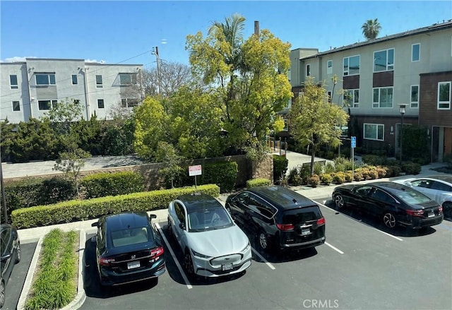 view of uncovered parking lot