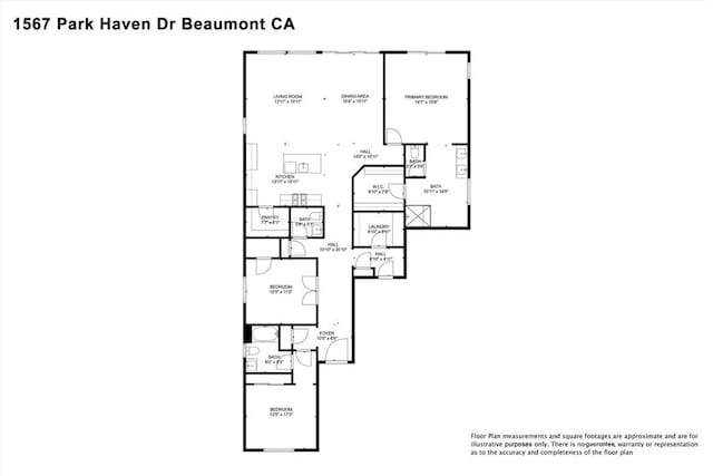 1567 Park Haven Dr, Beaumont, CA 92223 - property floor plan
