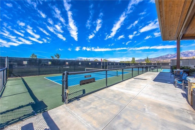 1567 Park Haven Dr, Beaumont, CA 92223 - view of tennis court featuring a mountain view