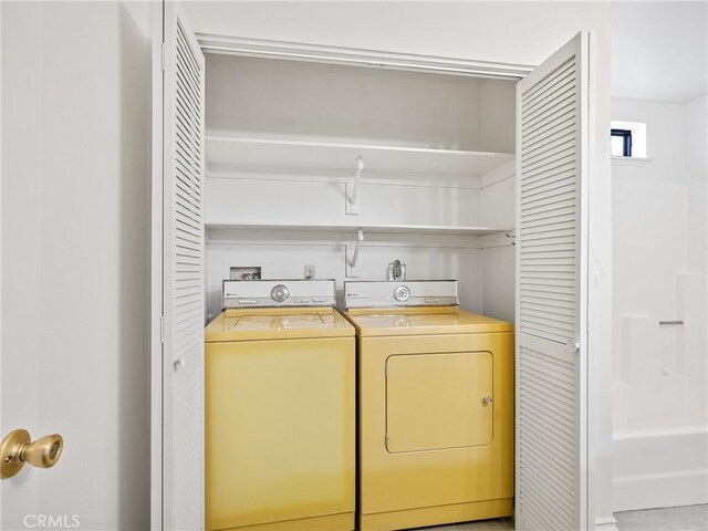 19246 Pine Way, Apple Valley, CA 92308 - washroom featuring separate washer and dryer
