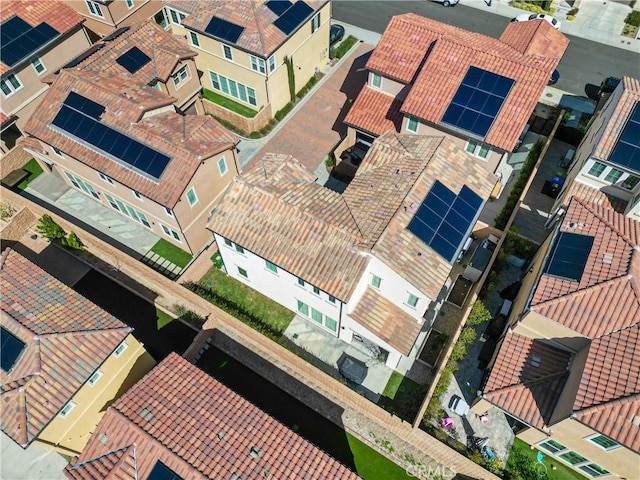 aerial view with a residential view