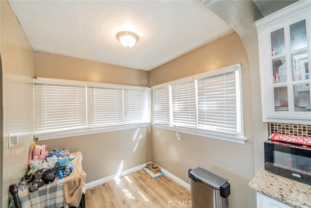 541 Elm Ave, Inglewood, CA 90301 - interior space with baseboards and light wood finished floors