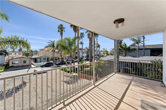 balcony featuring a residential view