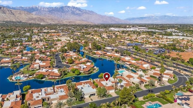 233 Lake Shore Dr, Rancho Mirage, CA 92270 - aerial view of residential area featuring a water and mountain view