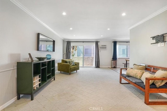 3649 Glendon Ave Unit 208, Los Angeles, CA 90034 - living room with a wealth of natural light, crown molding, and baseboards