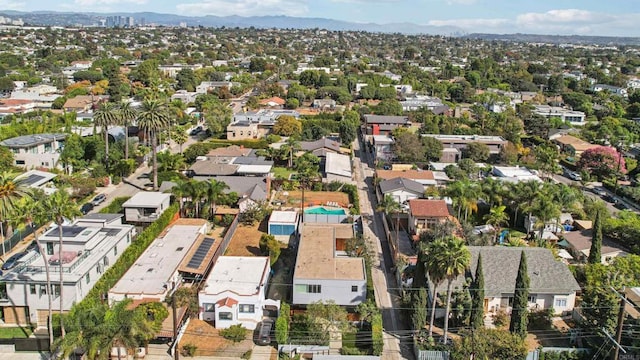 aerial view with a residential view