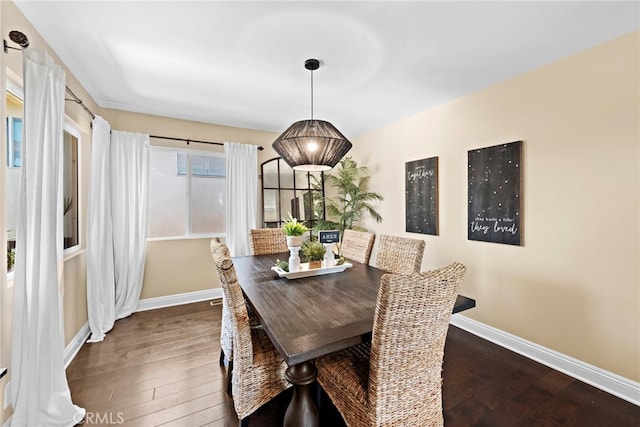 34501 Calle Carmelita, Dana Point, CA 92624 - dining space with dark wood-type flooring and baseboards