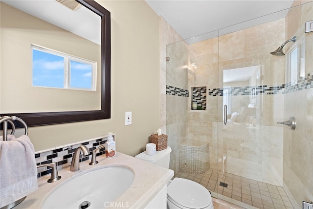 34501 Calle Carmelita, Dana Point, CA 92624 - full bath featuring a shower stall, visible vents, toilet, and vanity