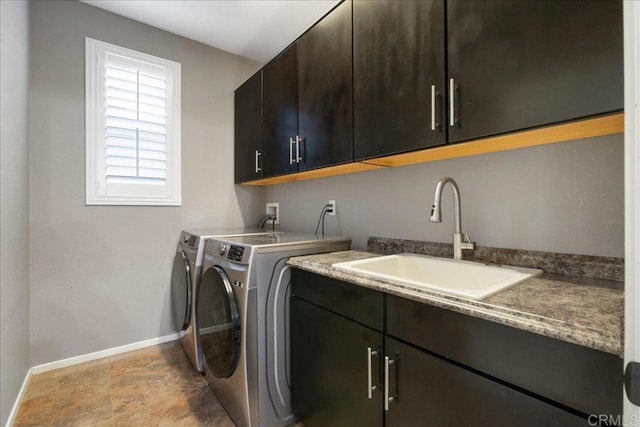 46525 Peach Tree St, Temecula, CA 92592 - washroom with washer and clothes dryer and cabinet space