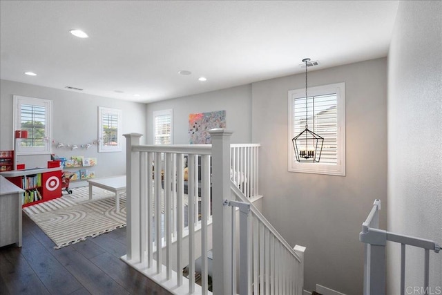 46525 Peach Tree St, Temecula, CA 92592 - stairs with wood-type flooring and recessed lighting