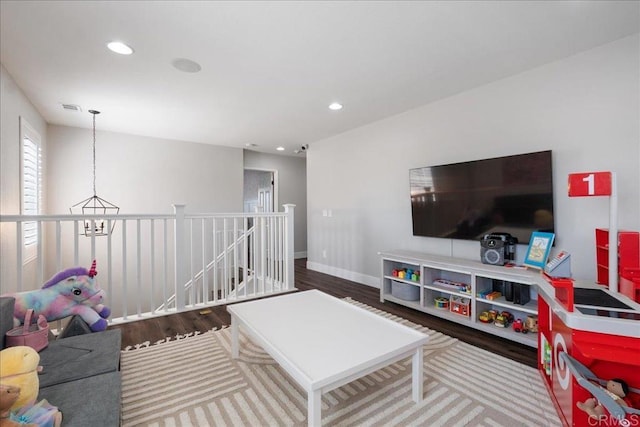 46525 Peach Tree St, Temecula, CA 92592 - living room featuring wood finished floors and recessed lighting