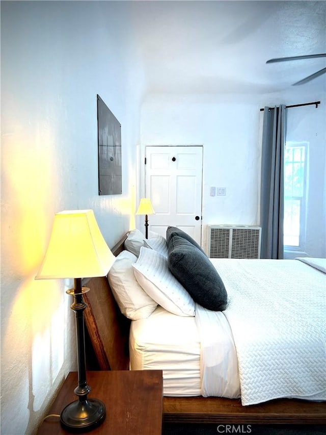 bedroom with visible vents