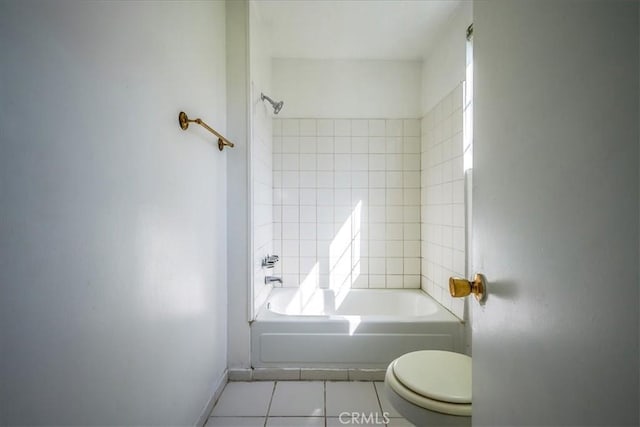 201 E Olive St, San Bernardino, CA 92410 - bathroom with bathtub / shower combination, tile patterned flooring, and toilet