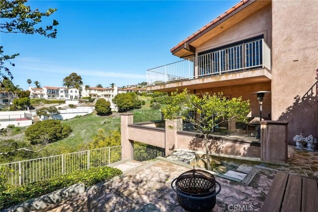 1547 Via Coronel, Palos Verdes Estates, CA 90274 - view of patio / terrace featuring a balcony and fence