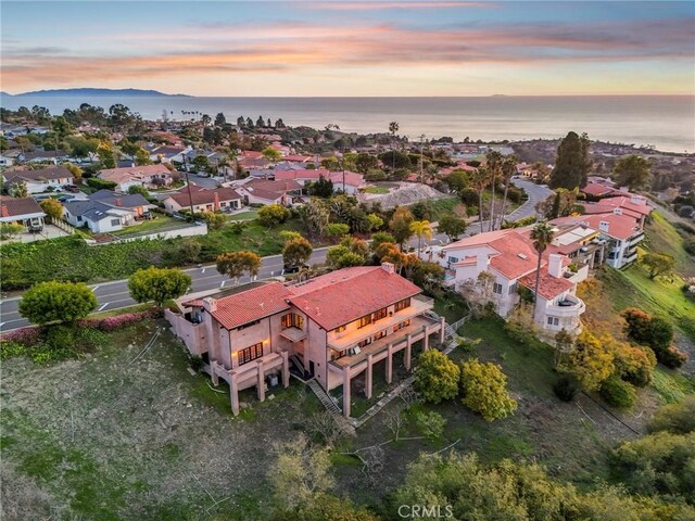 1547 Via Coronel, Palos Verdes Estates, CA 90274 - aerial view at dusk with a water view and a residential view