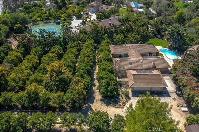 2001 Hacienda Rd, La Habra Heights, CA 90631 - aerial view of property and surrounding area with a pool