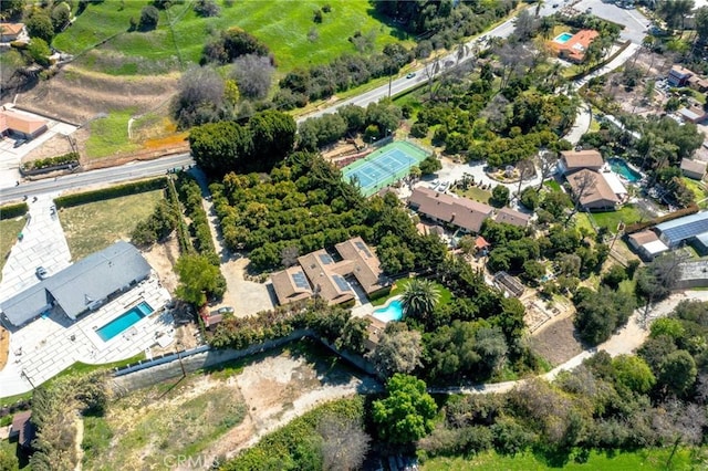 2001 Hacienda Rd, La Habra Heights, CA 90631 - aerial view of property and surrounding area with a pool area