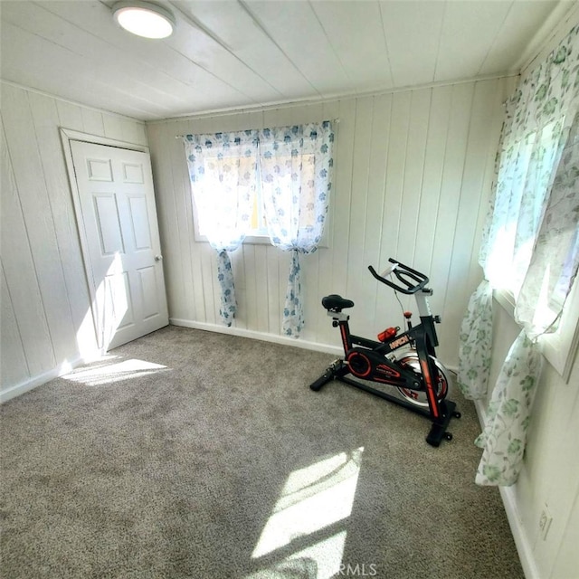 unfurnished bedroom with baseboards and carpet