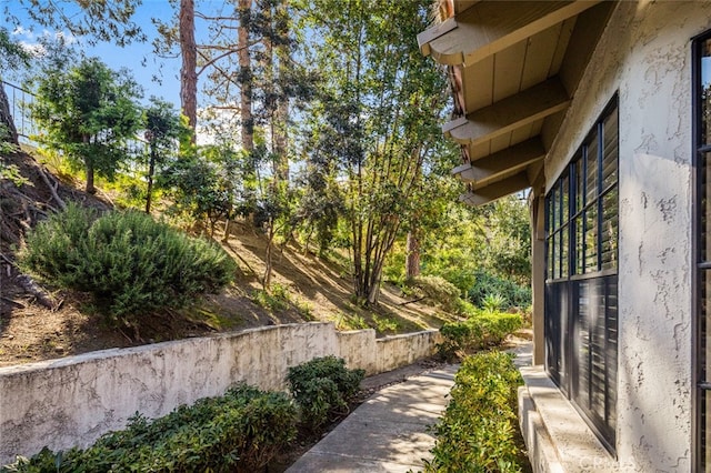 view of property exterior with stucco siding