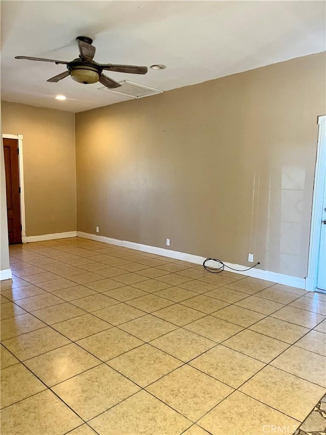 10715 3rd Ave, Hesperia, CA 92345 - empty room featuring ceiling fan, recessed lighting, and light tile patterned floors