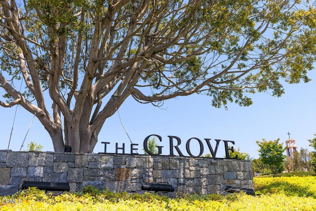 view of community sign