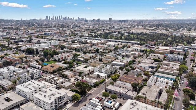 bird's eye view featuring a city view