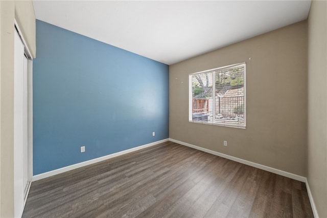 24898 Sunset Vista Ave, Menifee, CA 92584 - unfurnished room with wood finished floors and baseboards